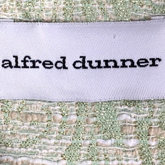Alfred Dunner Green Metallic Paisley Dressy Blazer Size 12 Wedding Career Travel - Picture 7 of 9